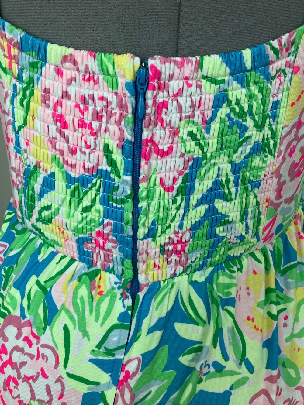 Lilly Pulitzer Bright Floral Dress in Pink, Green & Blue - Picture 4 of 5